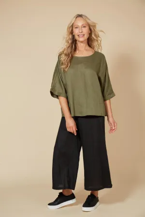 Studio Relaxed Top Khaki