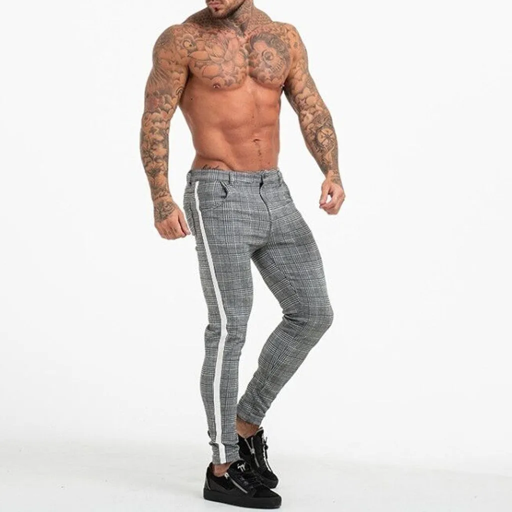 Sweatpants Men Sports Casual Print Bodybuilding Flexible Waist Long Pants