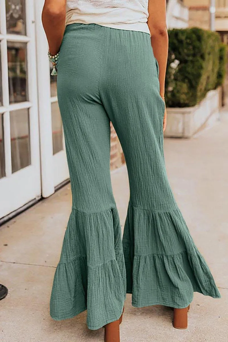 Taylor High Waist Ruffled Bell Bottoms