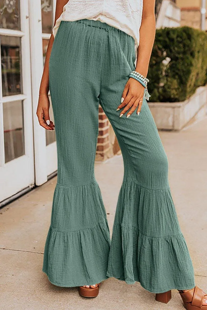 Taylor High Waist Ruffled Bell Bottoms