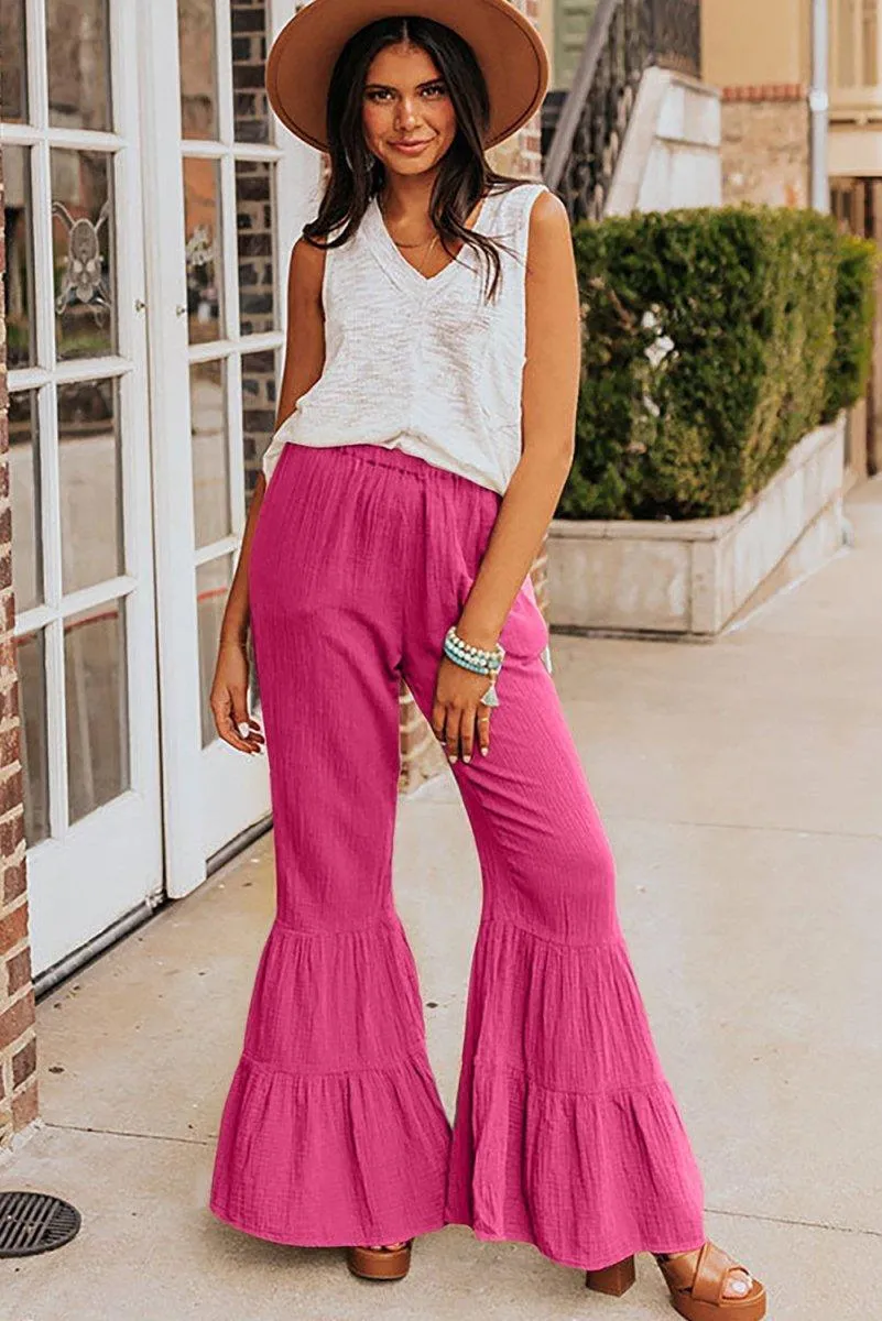 Taylor High Waist Ruffled Bell Bottoms