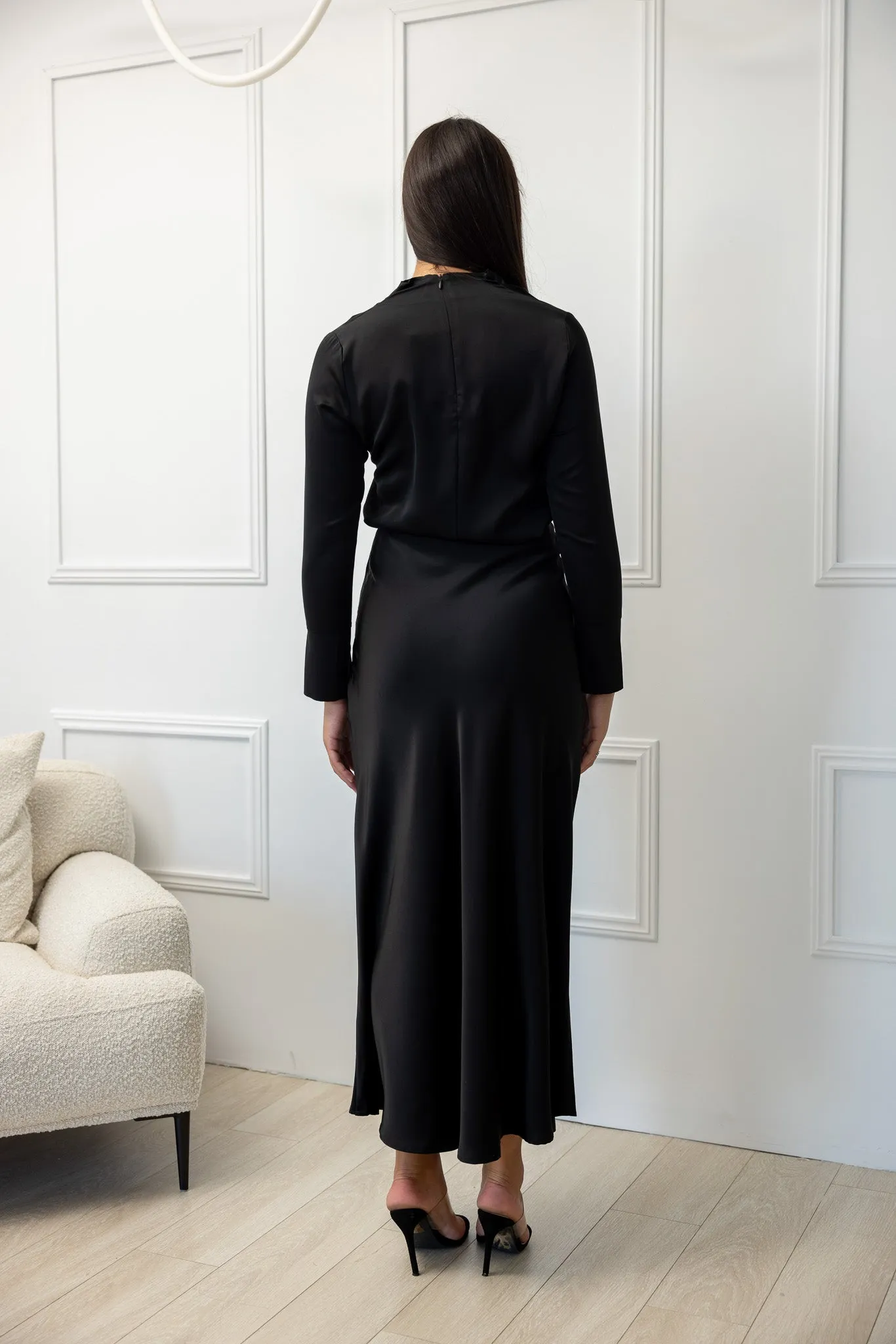 The Crescent Modish Satin Top - Dark Shades