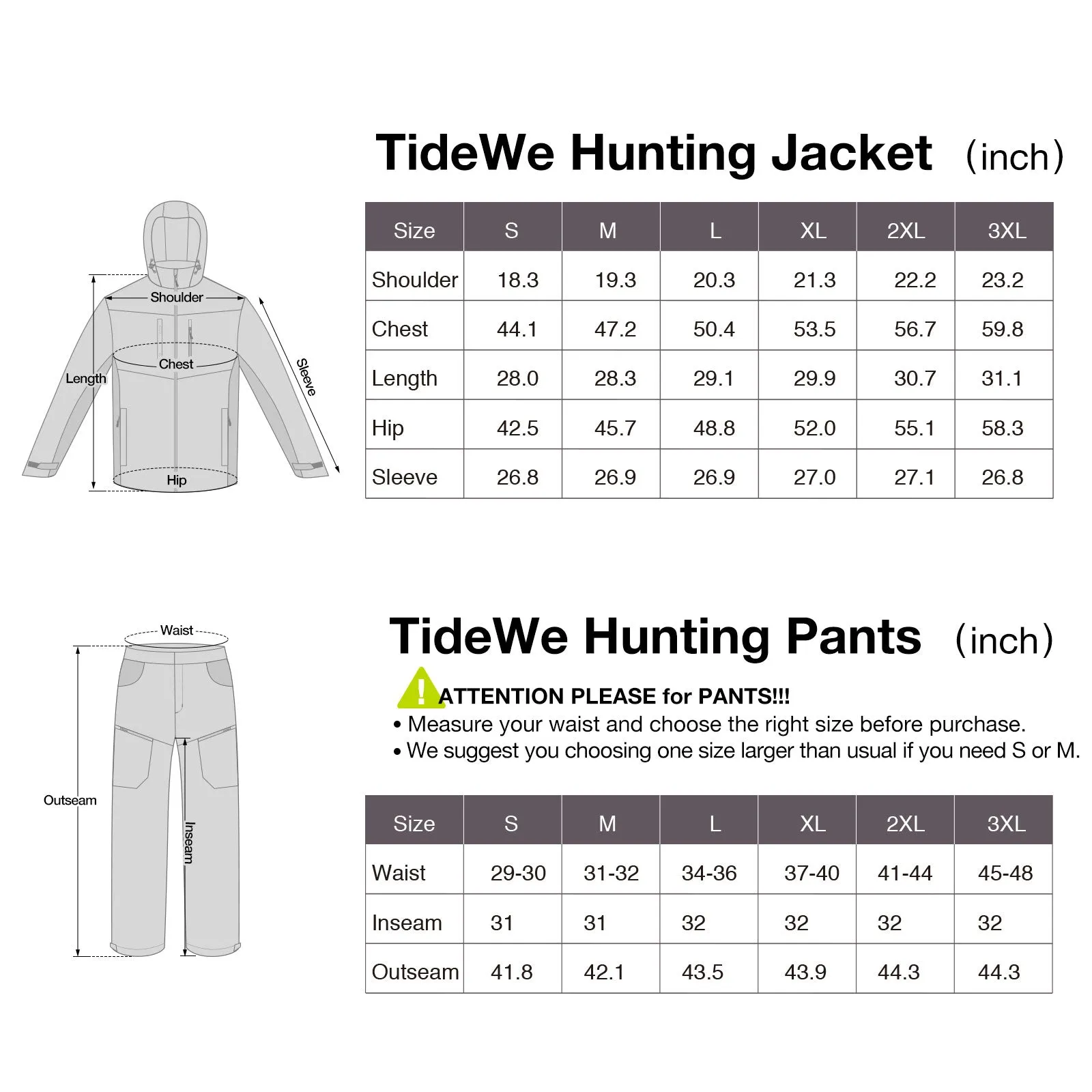 TideWe® Hunting Clothes for Men