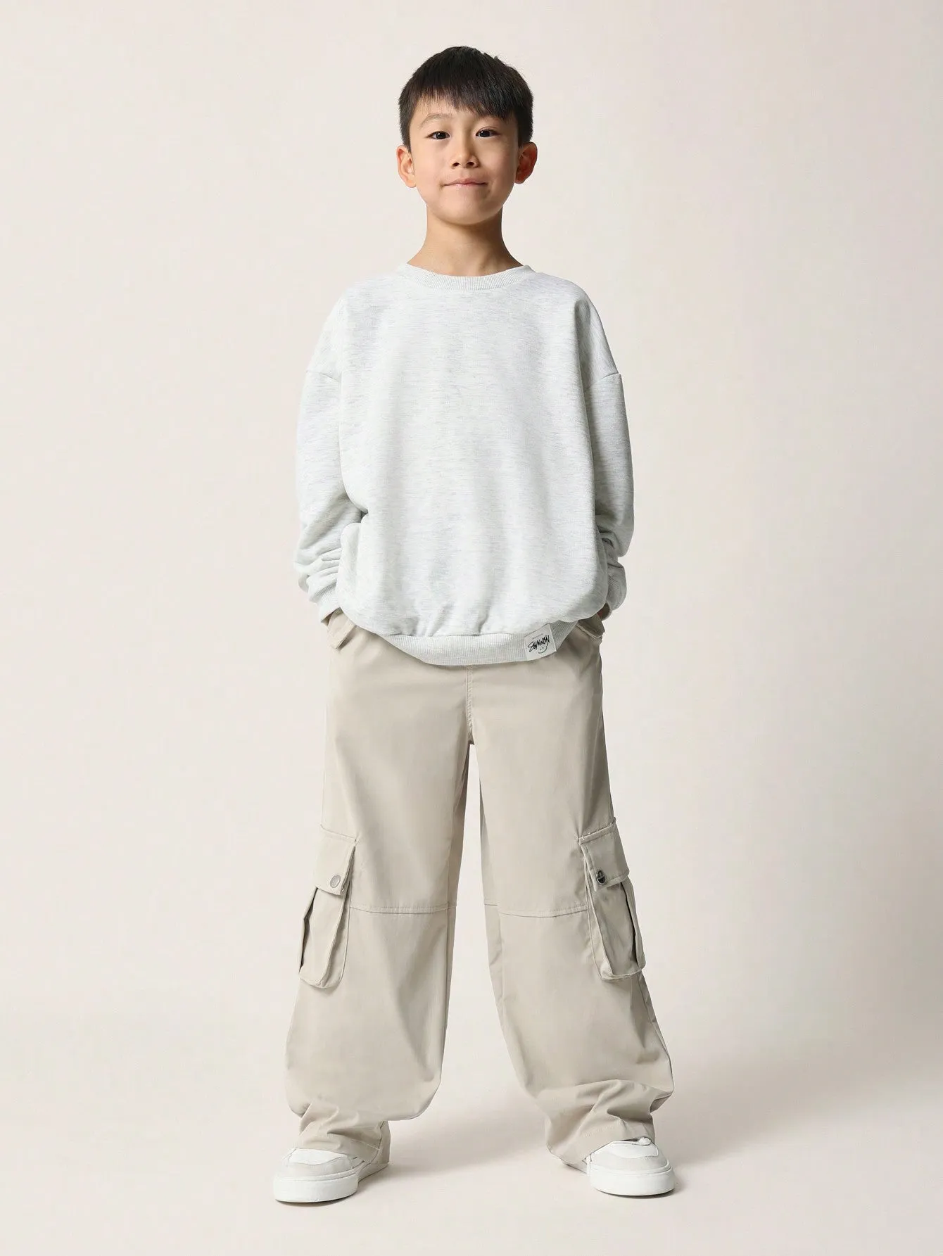 Tween Girl Pull On Black Cargo Pant