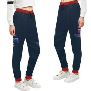 Women's New england patriots Sweatpants Navy Blue Red|Nfl 6X Super bowl champs Jogger Pants|Baggy Slacks