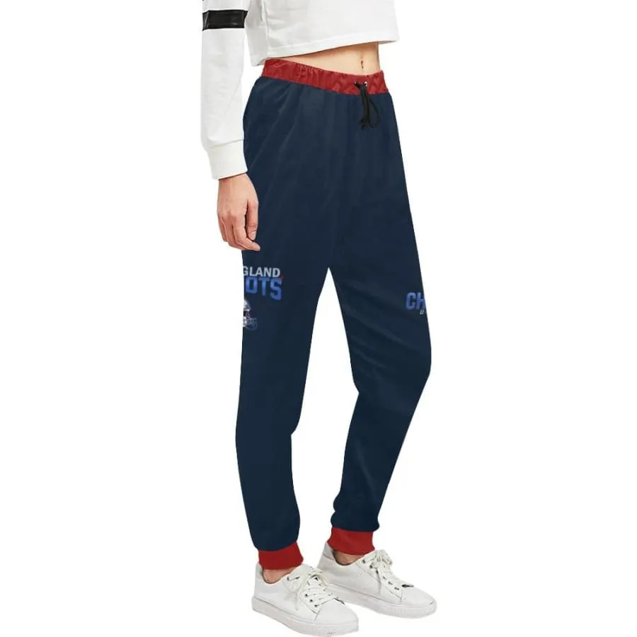 Women's New england patriots Sweatpants Navy Blue Red|Nfl 6X Super bowl champs Jogger Pants|Baggy Slacks