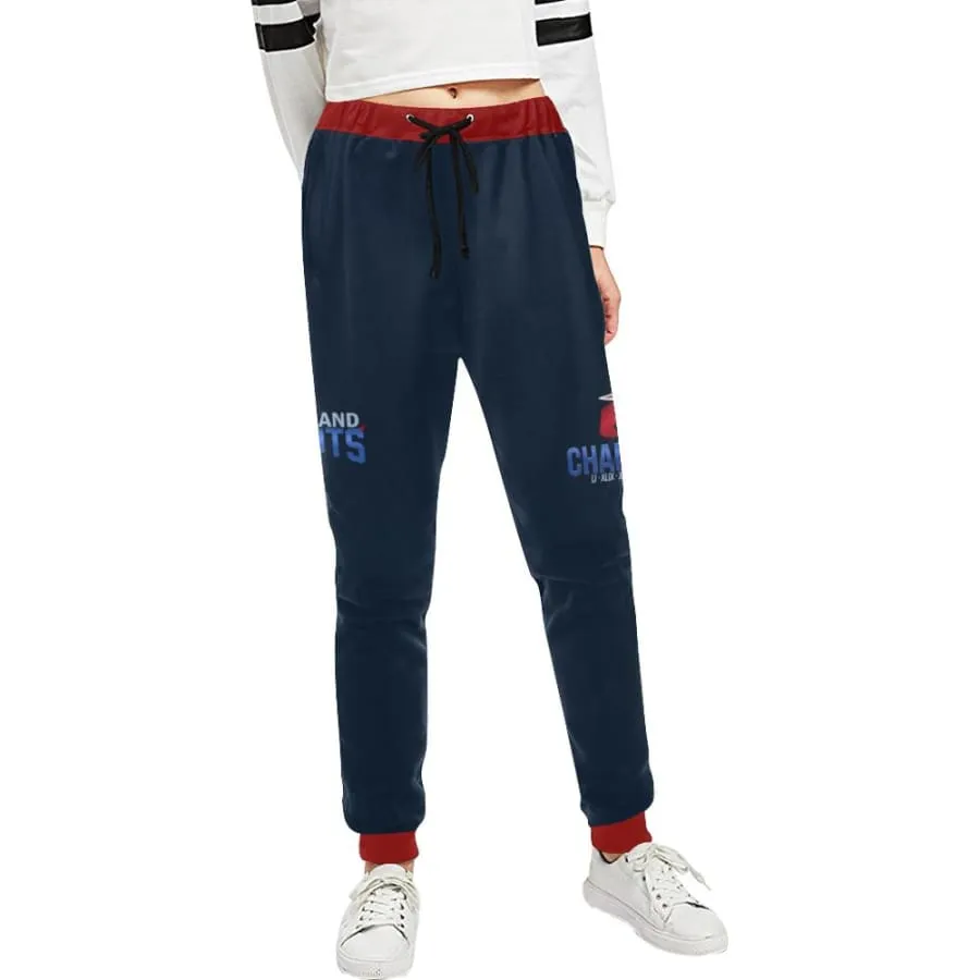 Women's New england patriots Sweatpants Navy Blue Red|Nfl 6X Super bowl champs Jogger Pants|Baggy Slacks