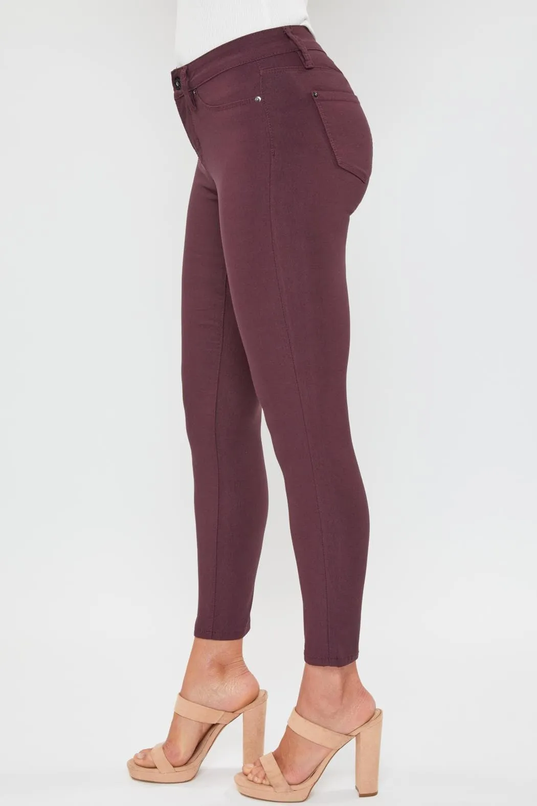 Women's Petite Comfort Stretch Pants, Plum